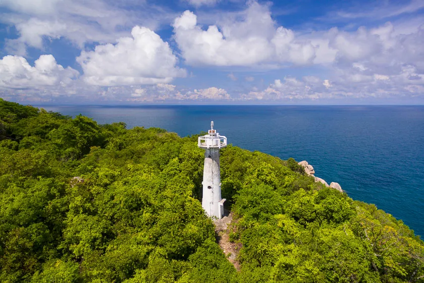 Remote and sheltered Lighthouse Beach on Koh Tao